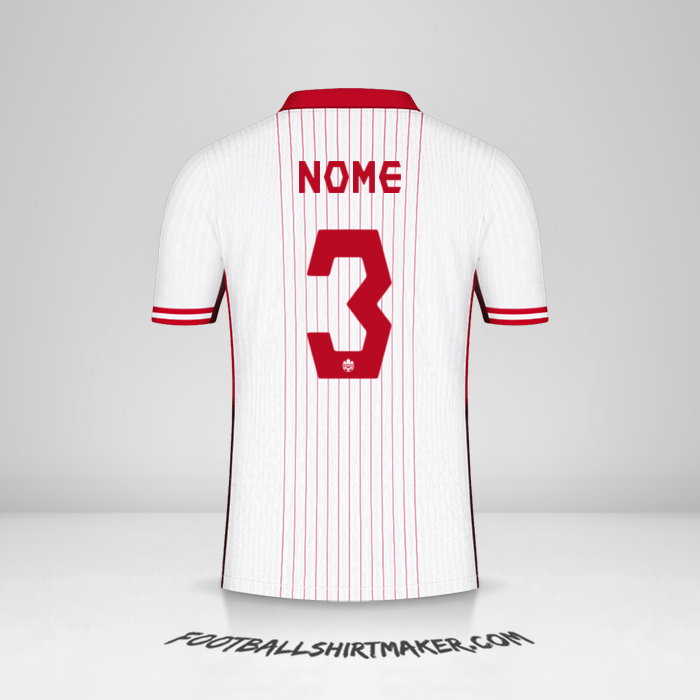 Camisola Canadá 2024 Alternativa -  nome - 3