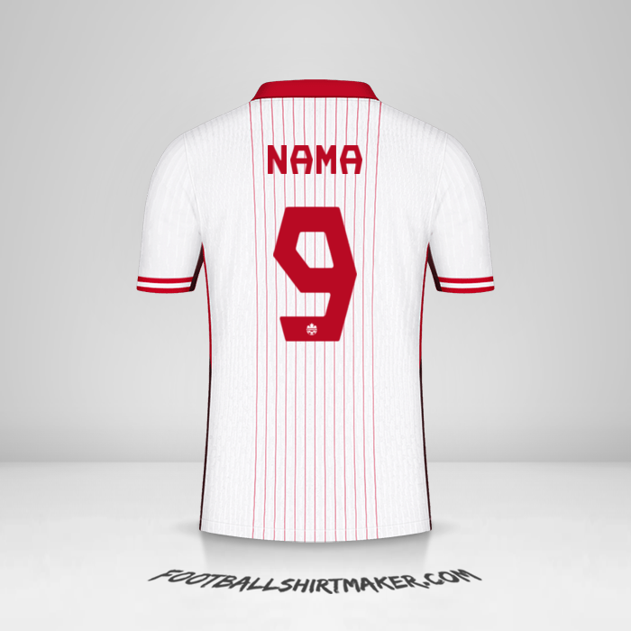Jersey Kanada 2024 Alternatif -  nama - 9
