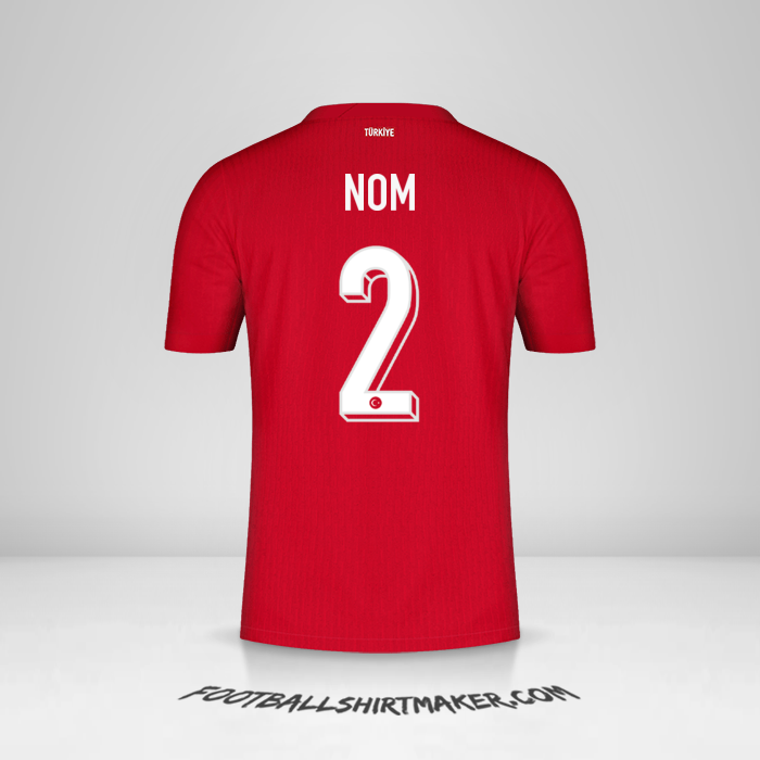 Maillot Turquie 2024 Extérieur -  nom - 2