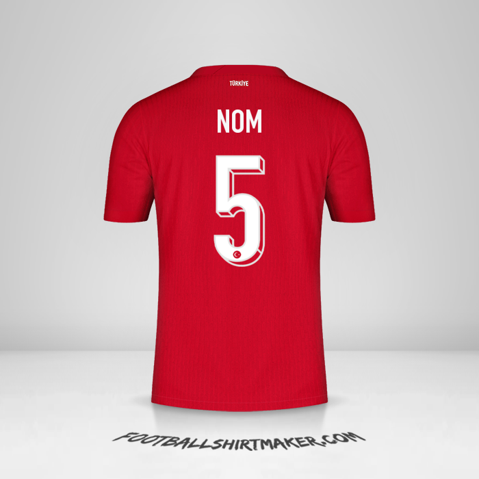 Maillot Turquie 2024 Extérieur -  nom - 5
