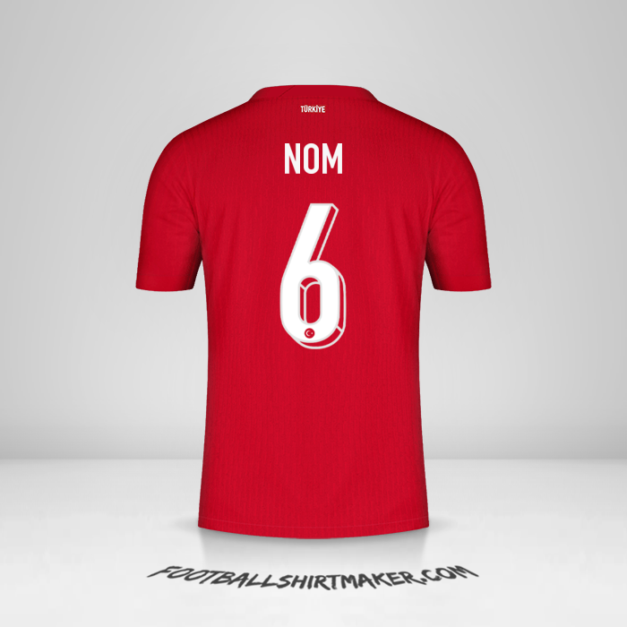 Maillot Turquie 2024 Extérieur -  nom - 6