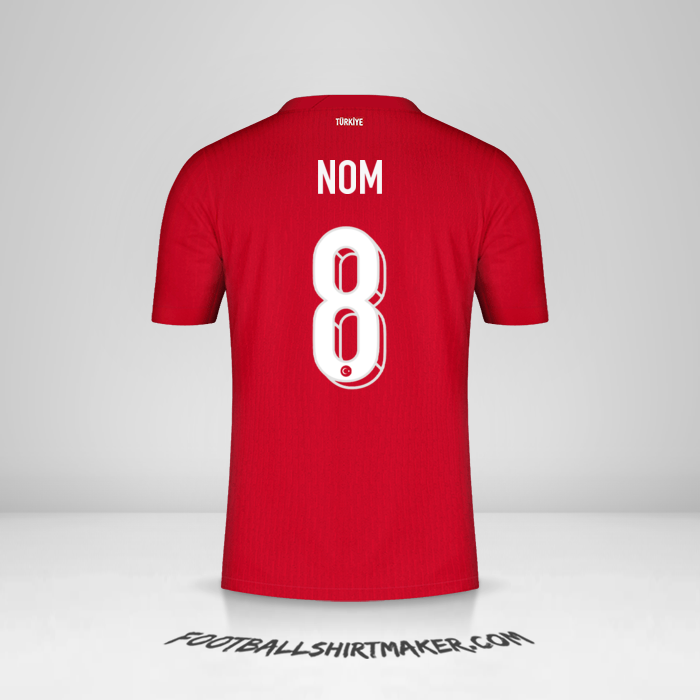 Maillot Turquie 2024 Extérieur -  nom - 8