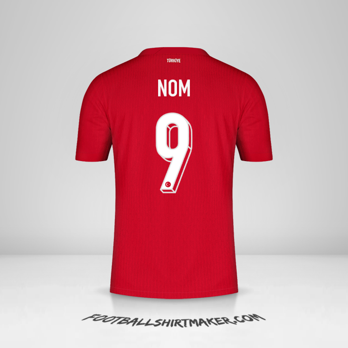 Maillot Turquie 2024 Extérieur -  nom - 9