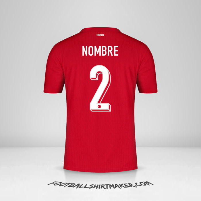 Camiseta Turquia 2024 Visita -  nombre - 2