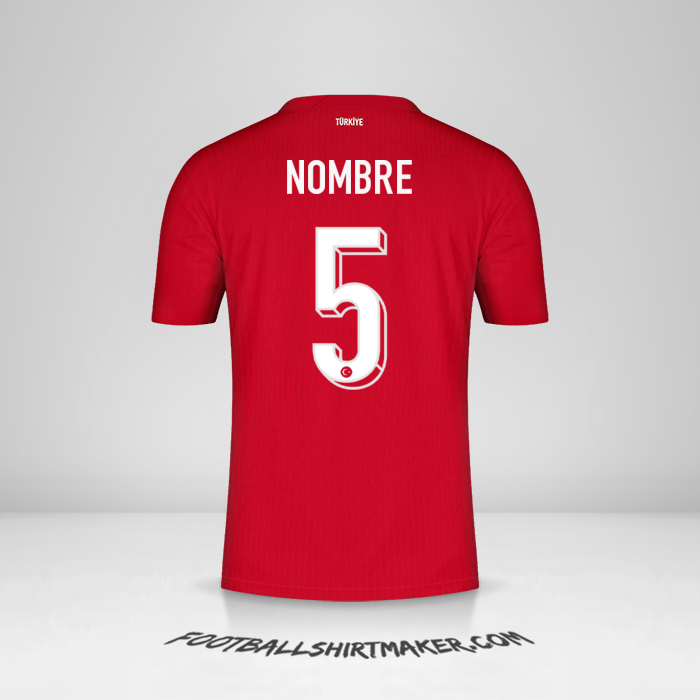 Camiseta Turquia 2024 Visita -  nombre - 5