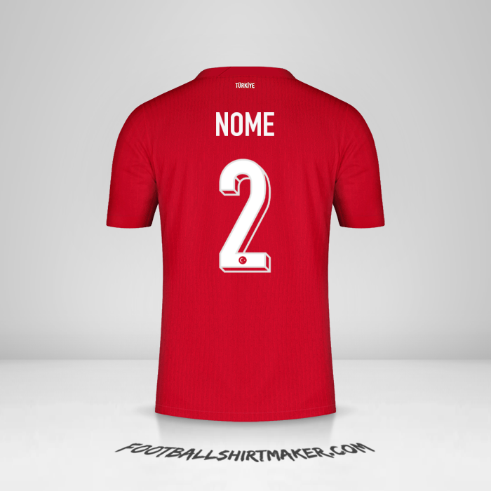 Maglia Turchia 2024 Seconda -  nome - 2