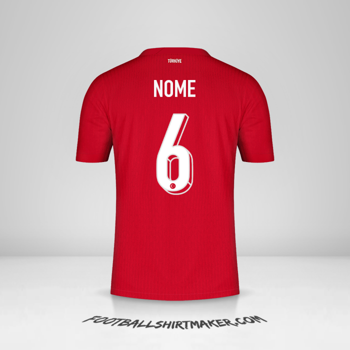 Maglia Turchia 2024 Seconda -  nome - 6