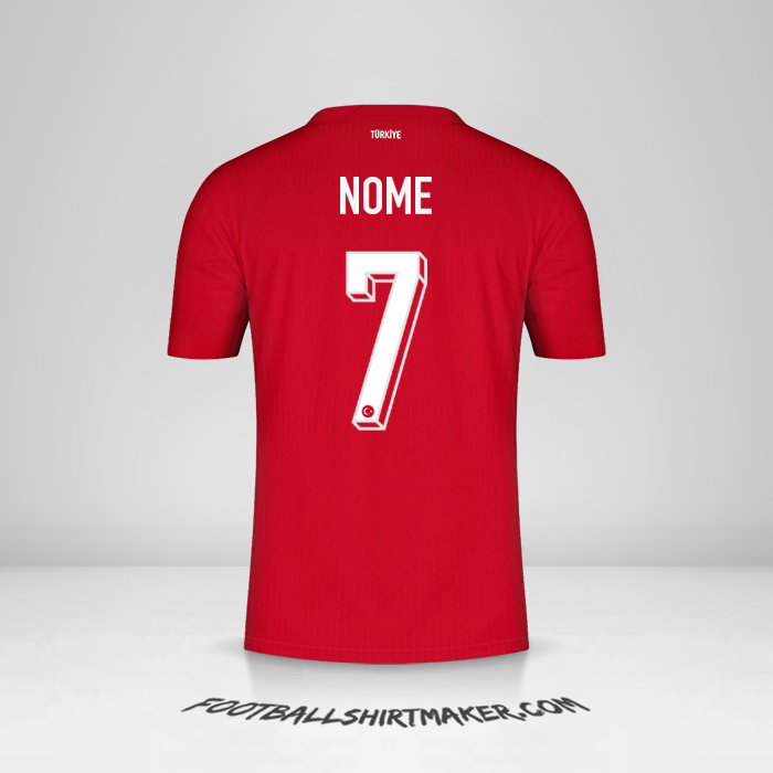Maglia Turchia 2024 Seconda -  nome - 7