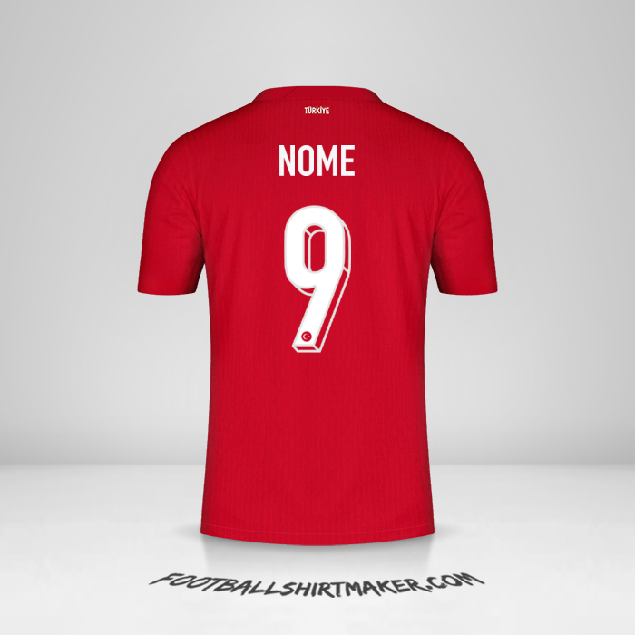 Maglia Turchia 2024 Seconda -  nome - 9