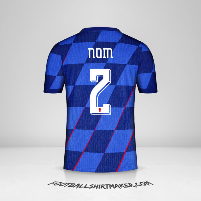 Maillot Croatie 2024 Extérieur -  nom - 2