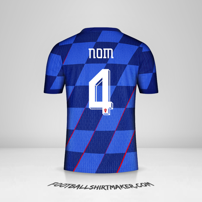 Maillot Croatie 2024 Extérieur -  nom - 4