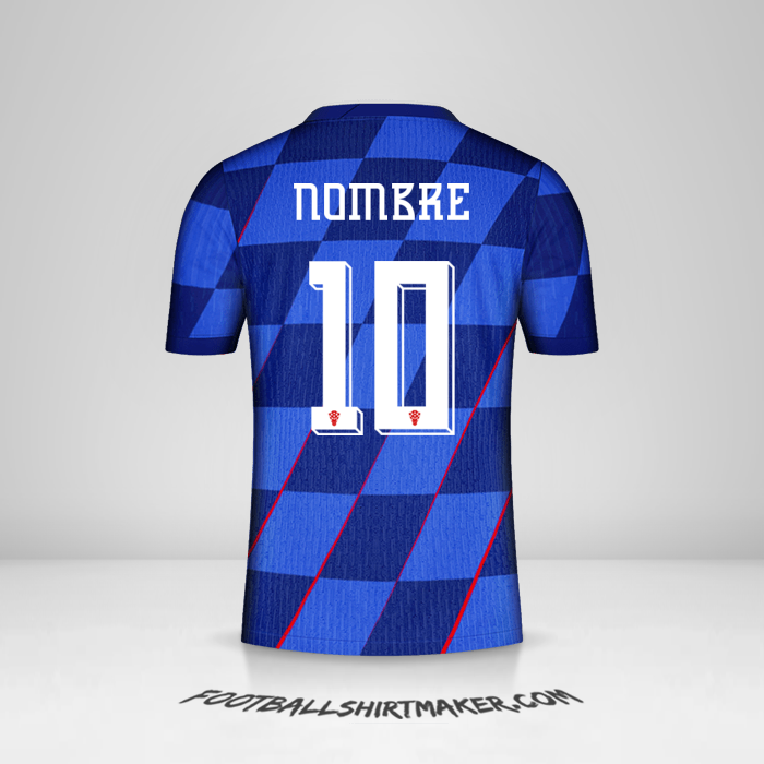 Camiseta Croacia 2024 Visita -  nombre - 10