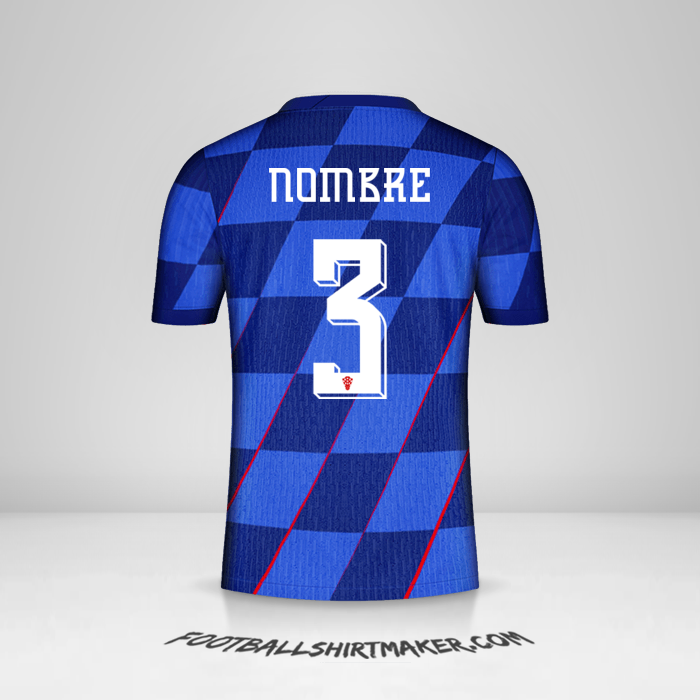 Camiseta Croacia 2024 Visita -  nombre - 3