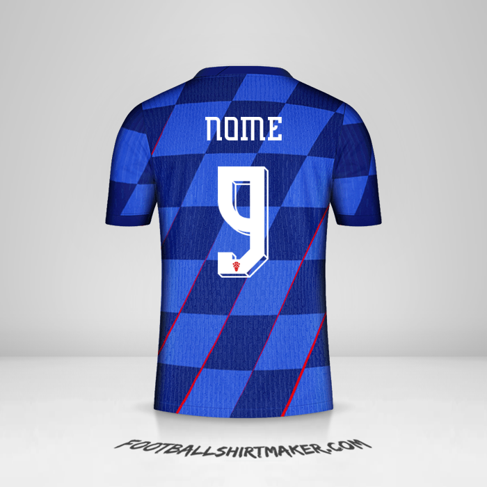 Maglia Croazia 2024 Seconda -  nome - 9