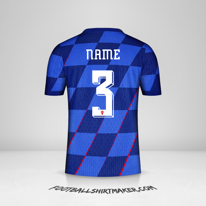 Shirt Croatia 2024 Away -  name - 3