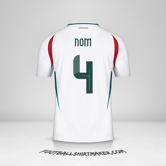 Maillot Hongrie 2024 Extérieur -  nom - 4