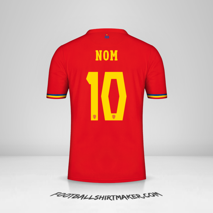Maillot Roumanie 2024 Extérieur -  nom - 10