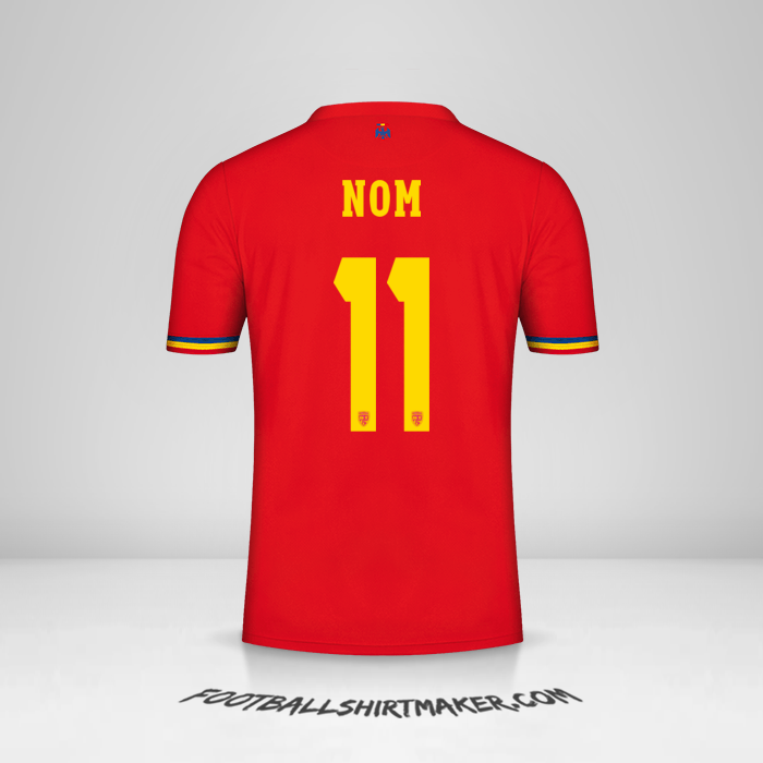 Maillot Roumanie 2024 Extérieur -  nom - 11