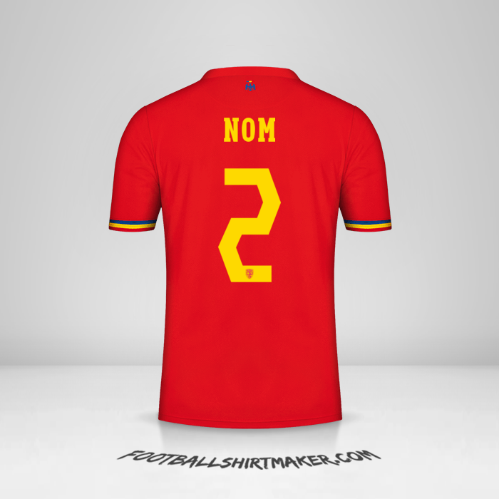 Maillot Roumanie 2024 Extérieur -  nom - 2