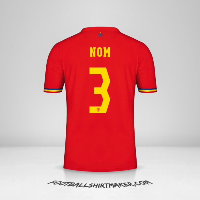 Maillot Roumanie 2024 Extérieur -  nom - 3