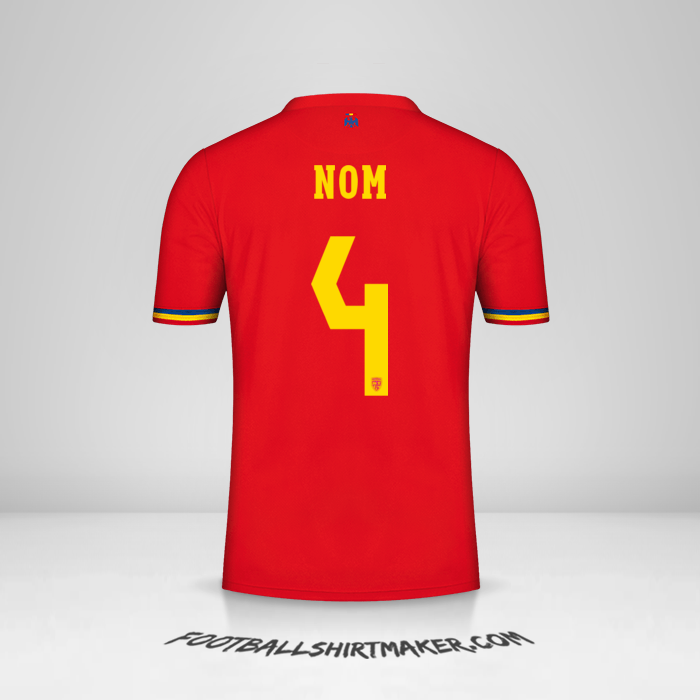 Maillot Roumanie 2024 Extérieur -  nom - 4
