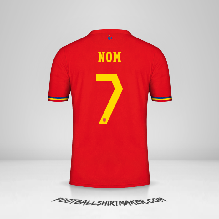 Maillot Roumanie 2024 Extérieur -  nom - 7