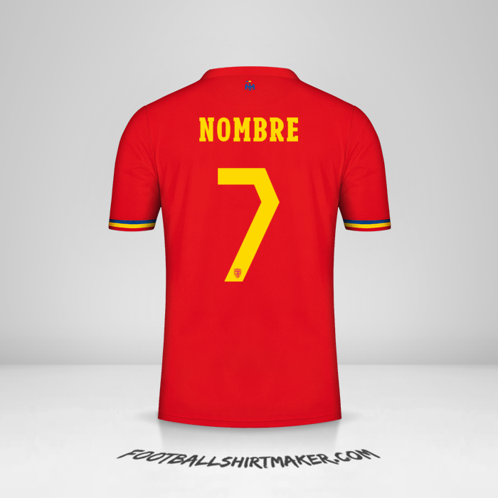Camiseta Rumania 2024 Visita -  nombre - 7