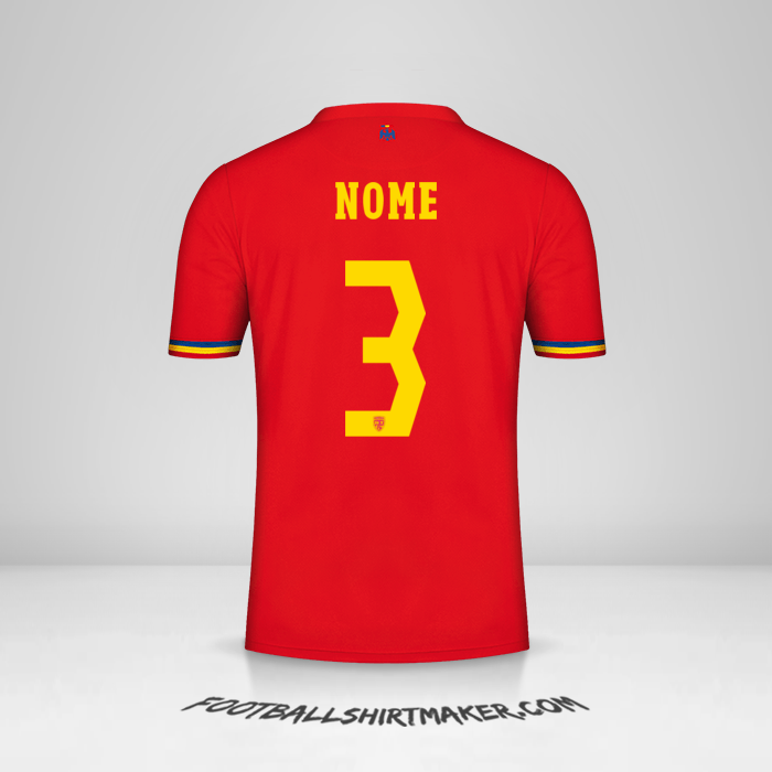 Maglia Romania 2024 Seconda -  nome - 3