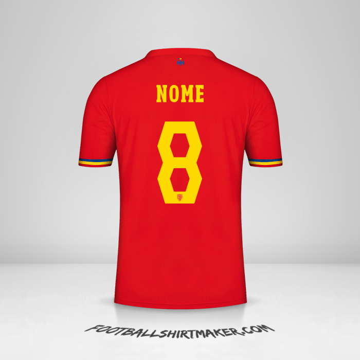 Camisa Romênia 2024 Alternativa -  nome - 8