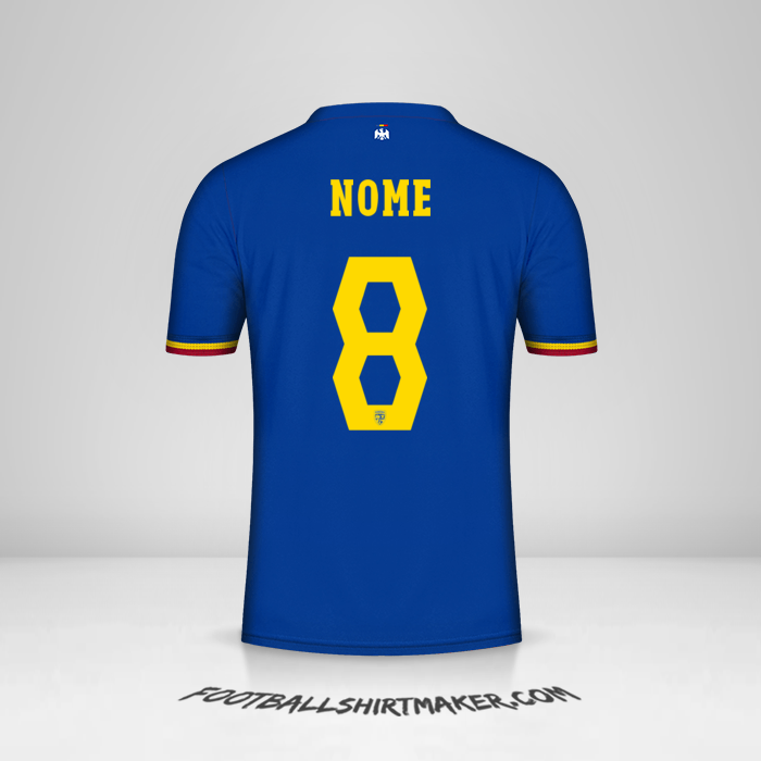 Camisola Romênia 2024 Terceira -  nome - 8