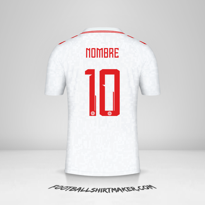 Camiseta Dinamarca 2024 Visita -  nombre - 10
