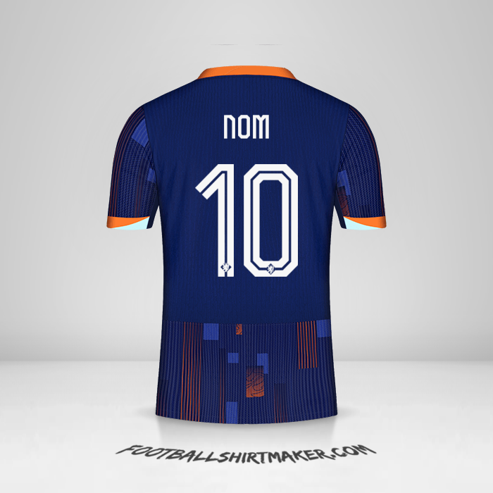 Maillot Pays-Bas 2024 Extérieur -  nom - 10