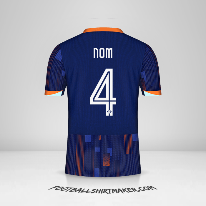 Maillot Pays-Bas 2024 Extérieur -  nom - 4