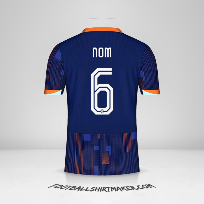 Maillot Pays-Bas 2024 Extérieur -  nom - 6