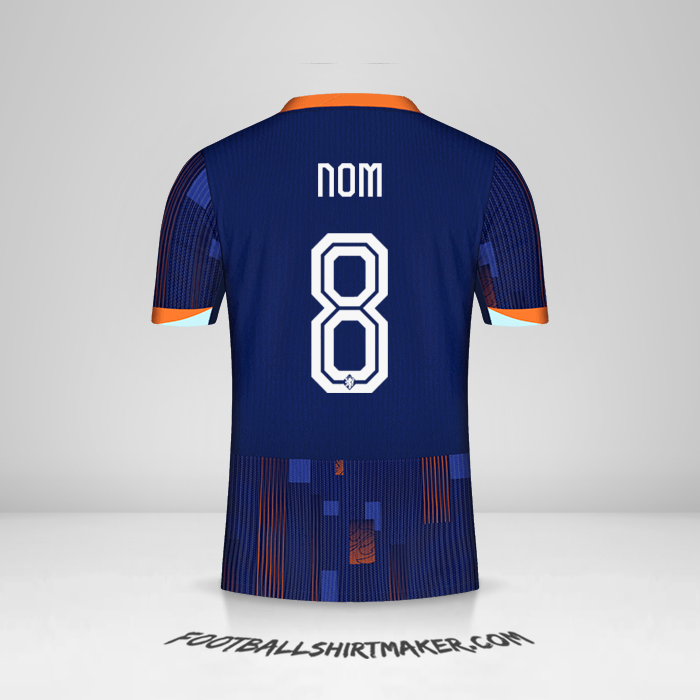 Maillot Pays-Bas 2024 Extérieur -  nom - 8