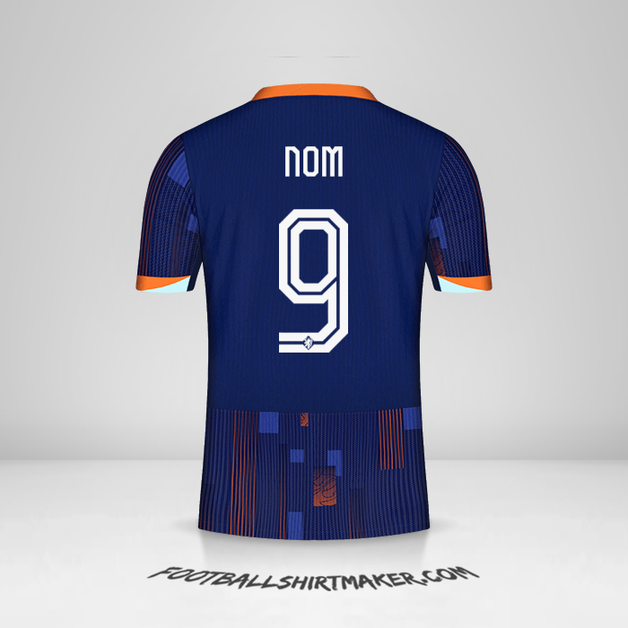 Maillot Pays-Bas 2024 Extérieur -  nom - 9