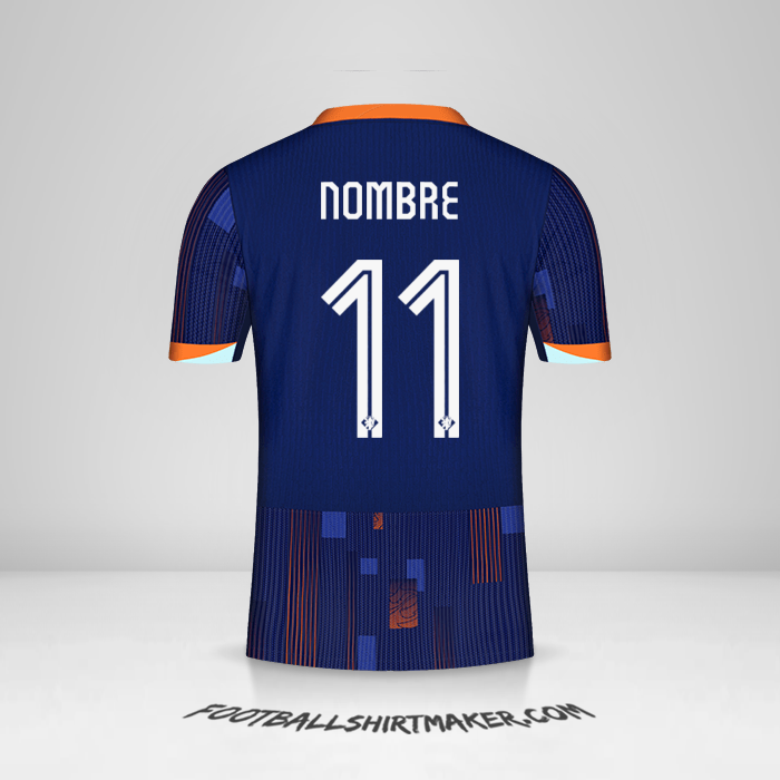 Camiseta Paises Bajos 2024 Visita -  nombre - 11