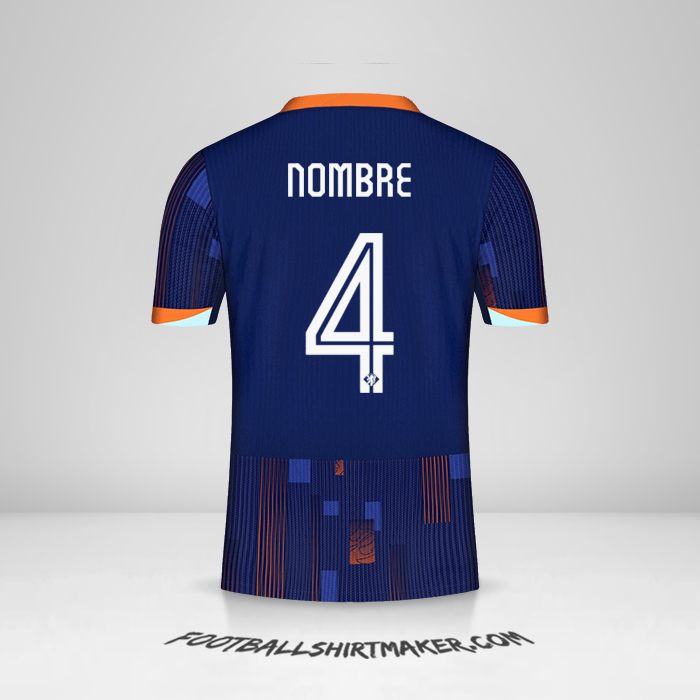 Camiseta Paises Bajos 2024 Visita -  nombre - 4