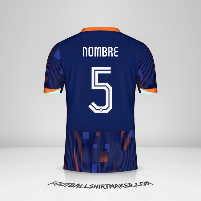 Jersey Paises Bajos 2024 Visita -  nombre - 5