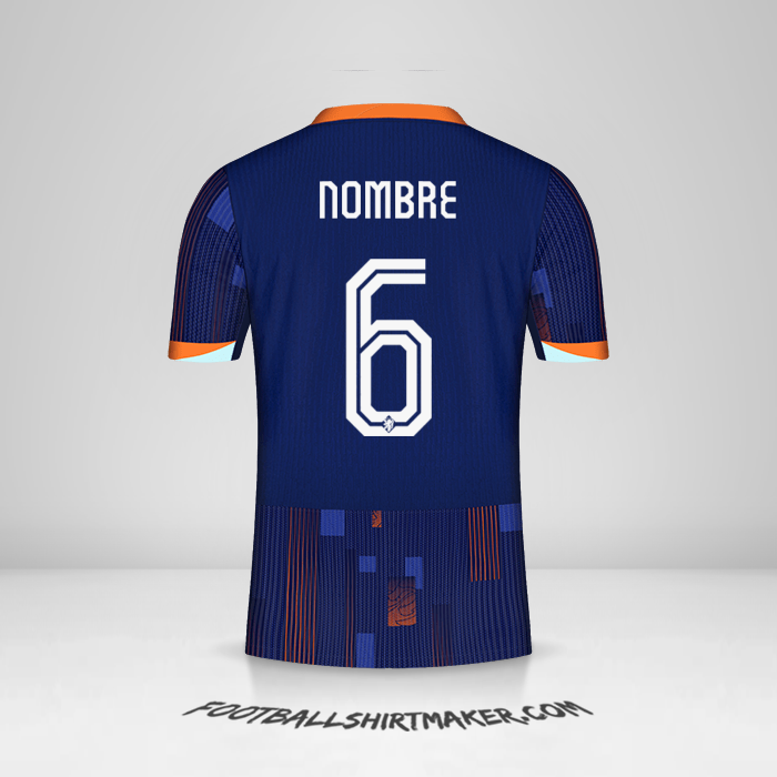 Jersey Paises Bajos 2024 Visita -  nombre - 6