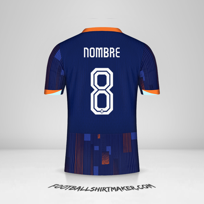 Jersey Paises Bajos 2024 Visita -  nombre - 8