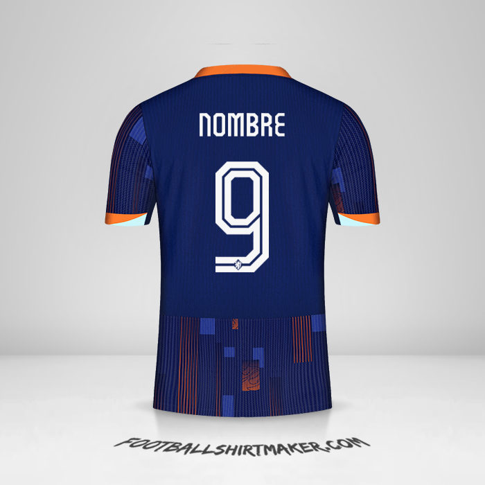 Camiseta Paises Bajos 2024 Visita -  nombre - 9