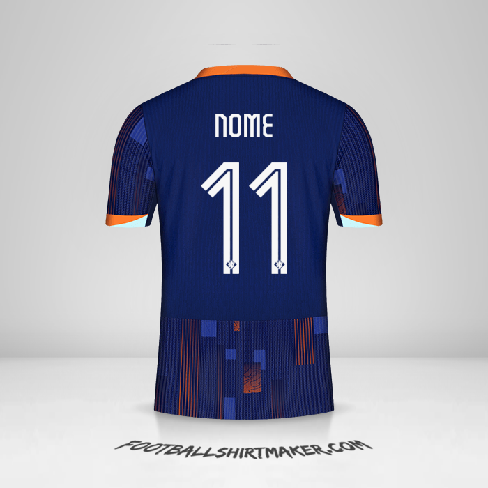 Maglia Paesi Bassi 2024 Seconda -  nome - 11