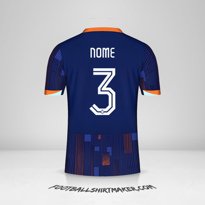 Camisola Países Baixos 2024 Alternativa -  nome - 3