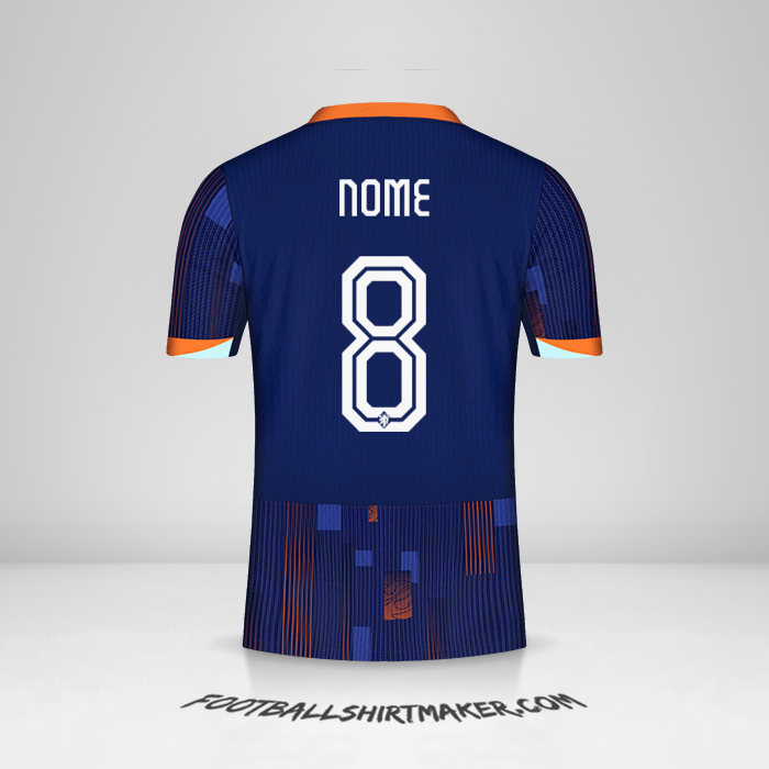 Maglia Paesi Bassi 2024 Seconda -  nome - 8