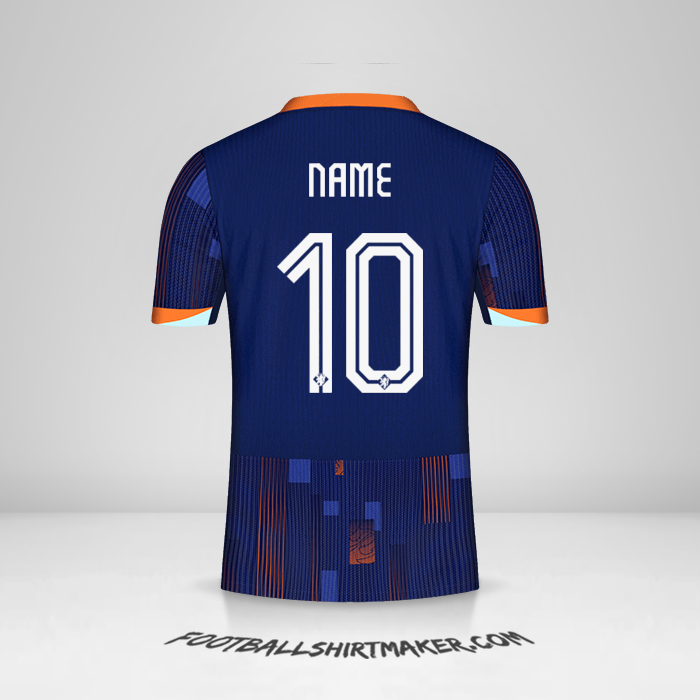 Shirt Netherlands 2024 Away -  name - 10