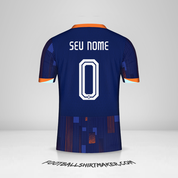 Camisa Países Baixos 2024 II -  seu nome - 0