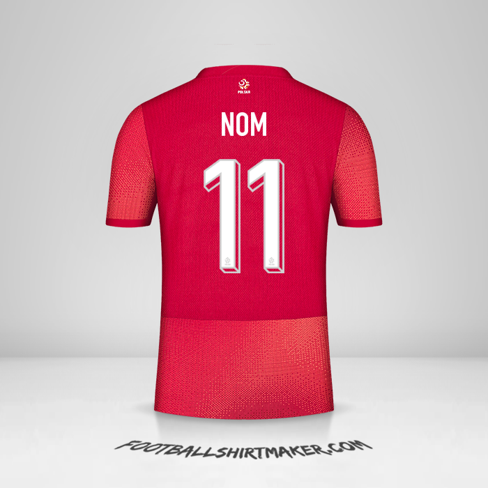 Maillot Pologne 2024 Extérieur -  nom - 11