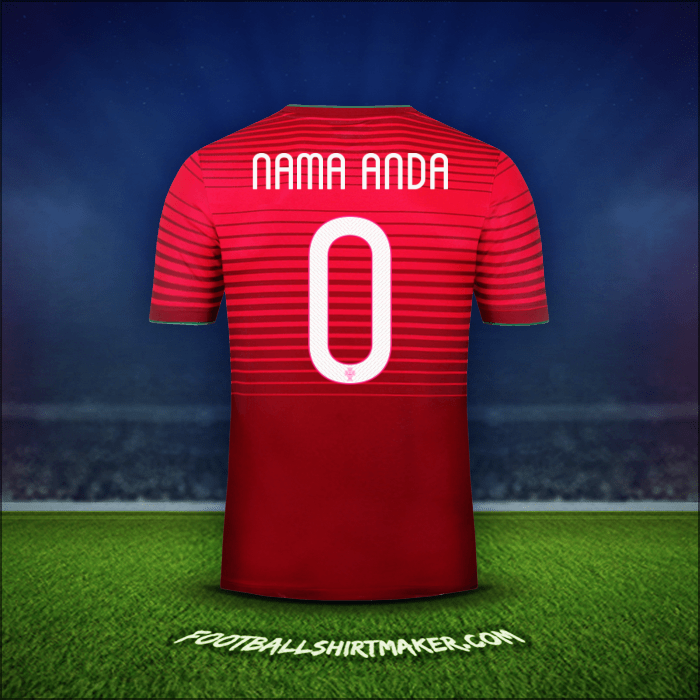Jersey Portugal 2014/15 -  nama anda - 0
