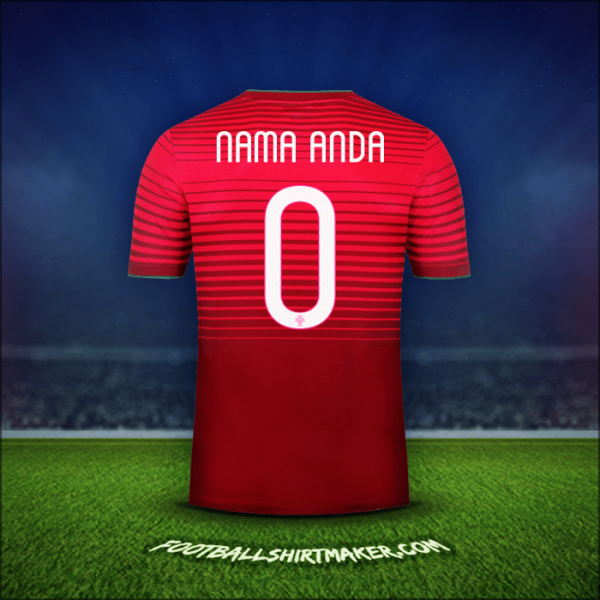 Jersey Portugal 2014/15 -  nama anda - 0